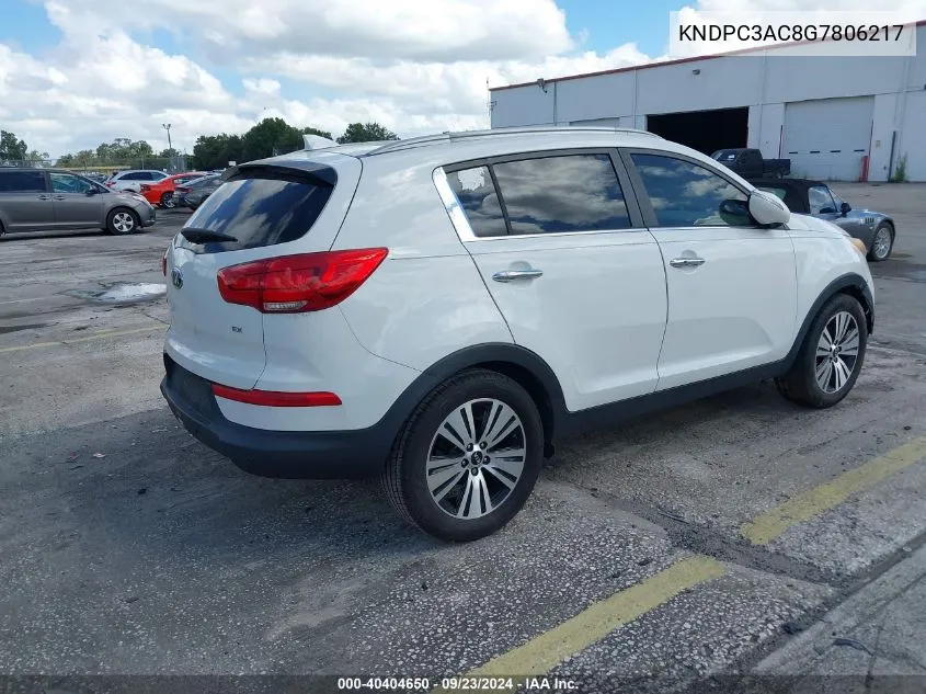 KNDPC3AC8G7806217 2016 Kia Sportage Ex