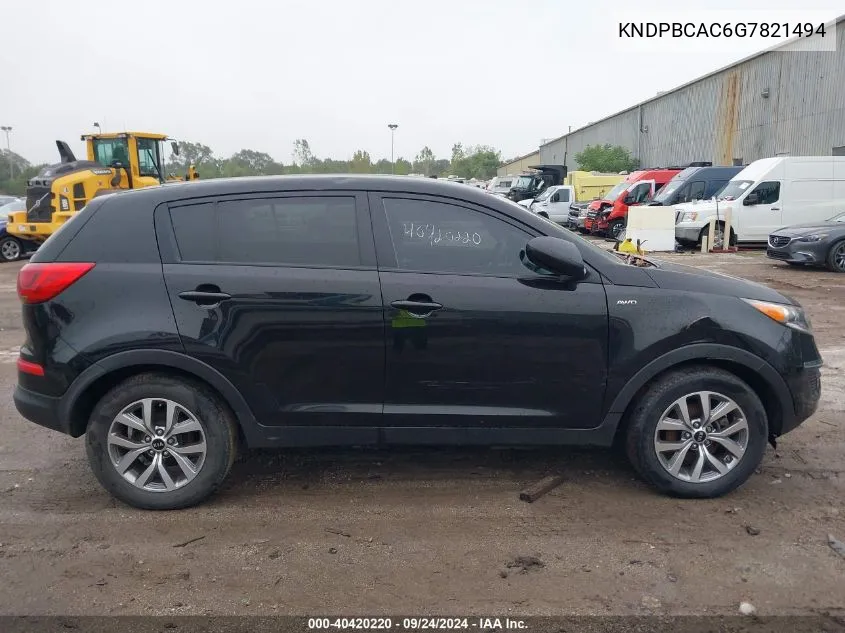 KNDPBCAC6G7821494 2016 Kia Sportage Lx