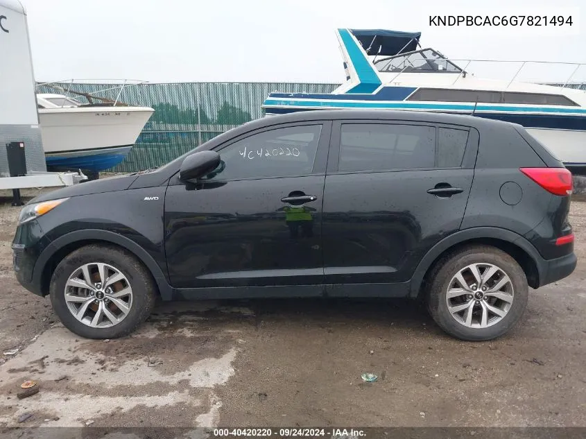 KNDPBCAC6G7821494 2016 Kia Sportage Lx