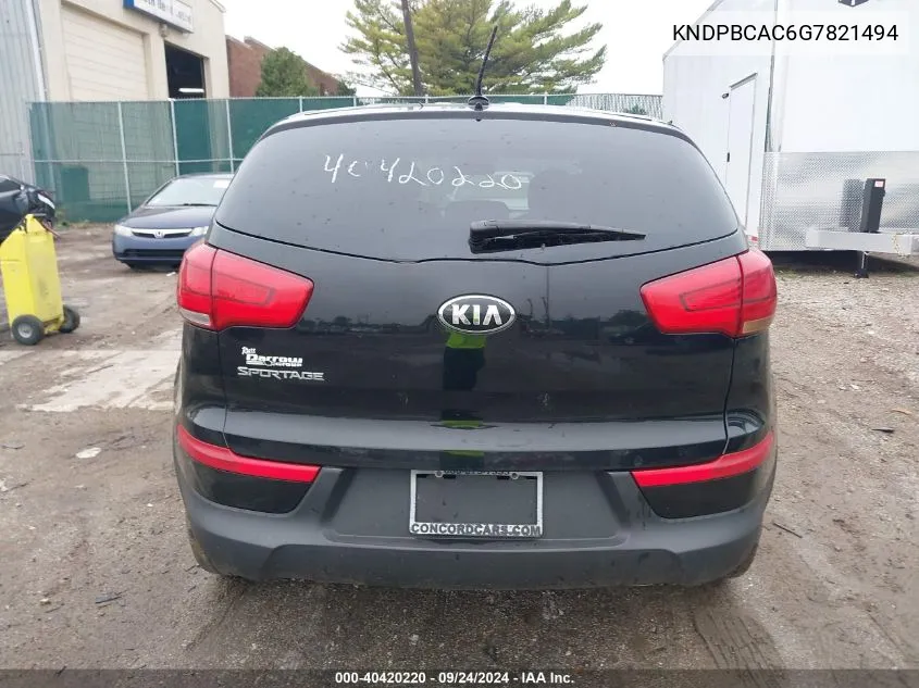 KNDPBCAC6G7821494 2016 Kia Sportage Lx