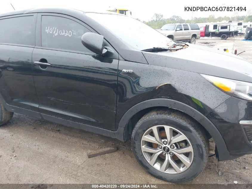 KNDPBCAC6G7821494 2016 Kia Sportage Lx