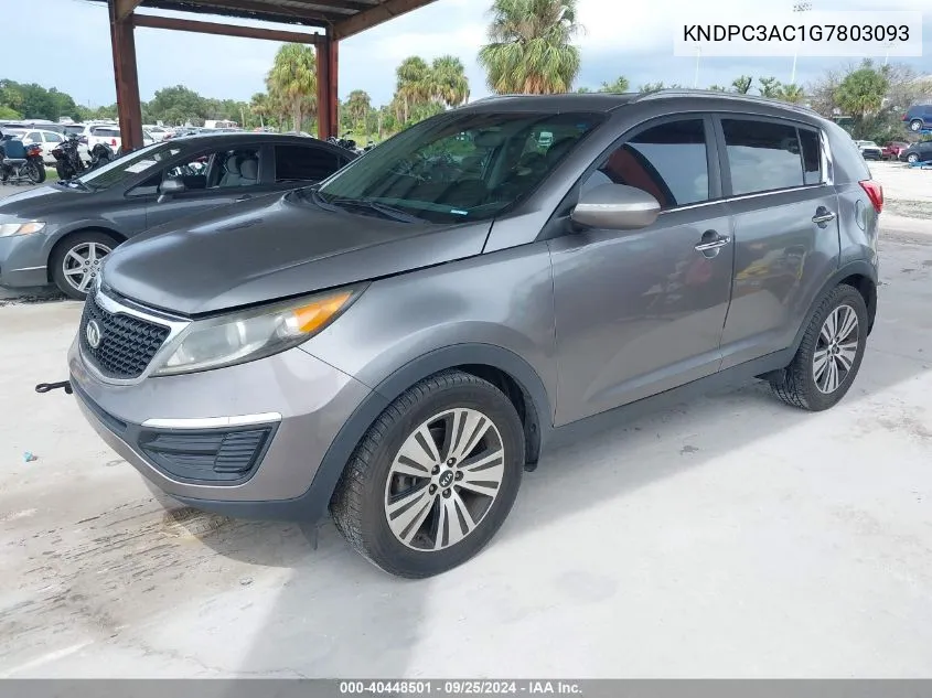 2016 Kia Sportage Ex VIN: KNDPC3AC1G7803093 Lot: 40448501