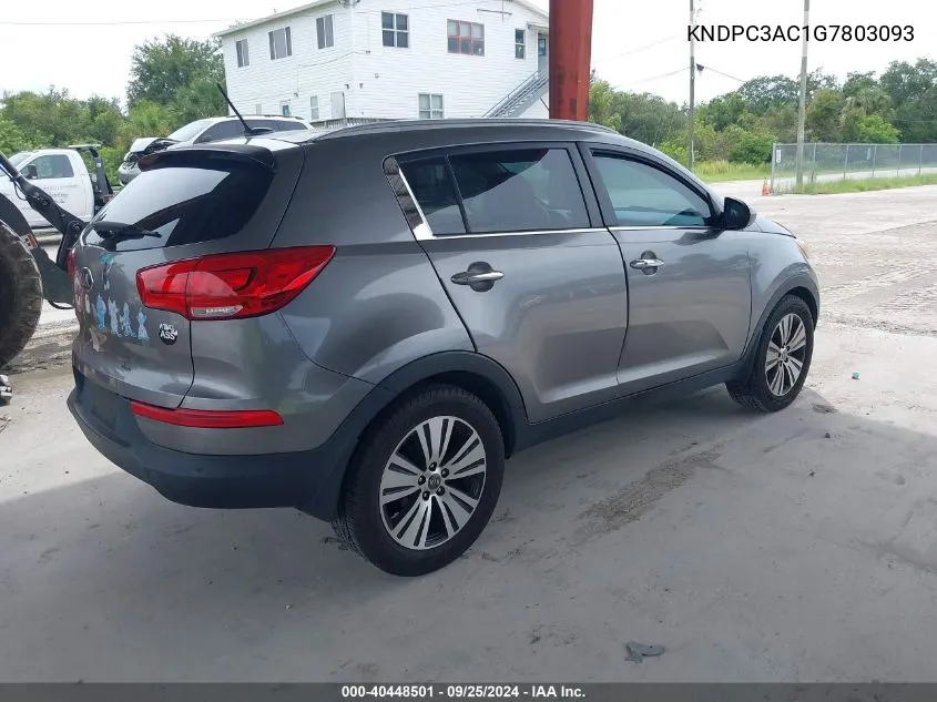 2016 Kia Sportage Ex VIN: KNDPC3AC1G7803093 Lot: 40448501