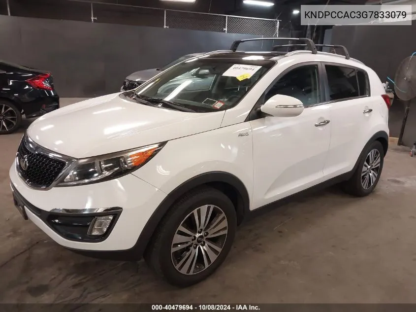 2016 Kia Sportage Ex VIN: KNDPCCAC3G7833079 Lot: 40479694