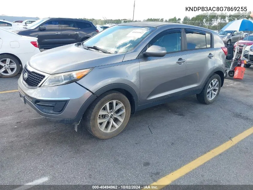 2016 Kia Sportage Lx VIN: KNDPB3AC8G7869255 Lot: 40494962