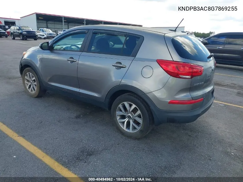 2016 Kia Sportage Lx VIN: KNDPB3AC8G7869255 Lot: 40494962