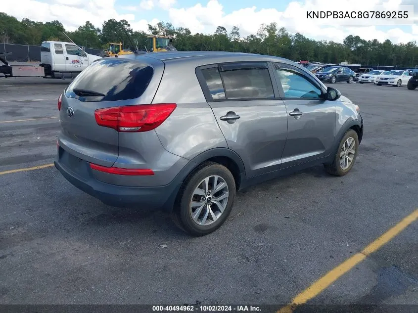 2016 Kia Sportage Lx VIN: KNDPB3AC8G7869255 Lot: 40494962