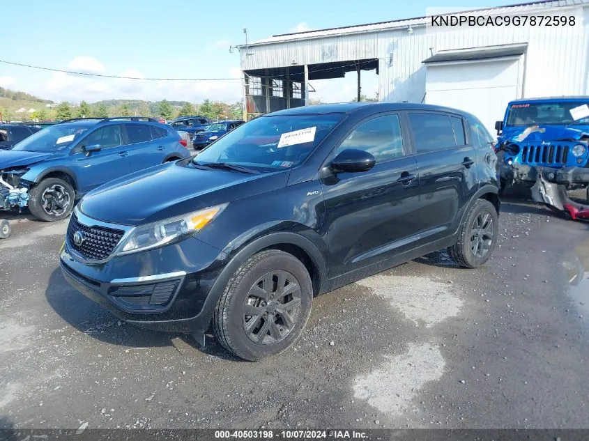 2016 Kia Sportage Lx VIN: KNDPBCAC9G7872598 Lot: 40503198