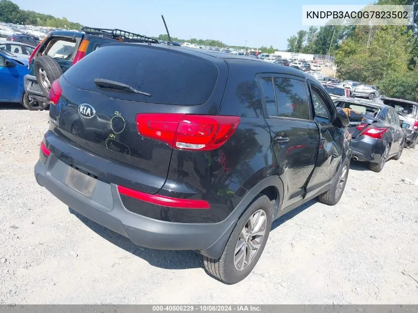 2016 Kia Sportage Lx VIN: KNDPB3AC0G7823502 Lot: 40506229