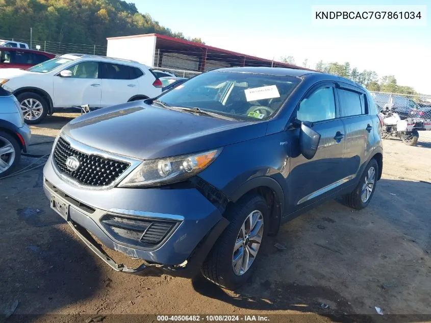 2016 Kia Sportage Lx VIN: KNDPBCAC7G7861034 Lot: 40506482