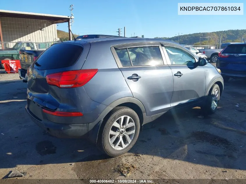 2016 Kia Sportage Lx VIN: KNDPBCAC7G7861034 Lot: 40506482