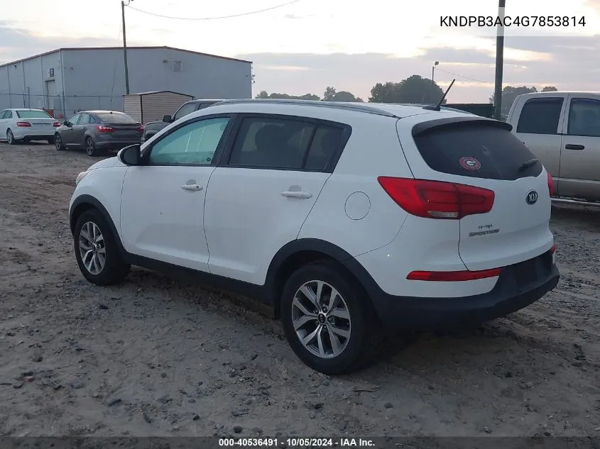 2016 Kia Sportage Lx VIN: KNDPB3AC4G7853814 Lot: 40536491