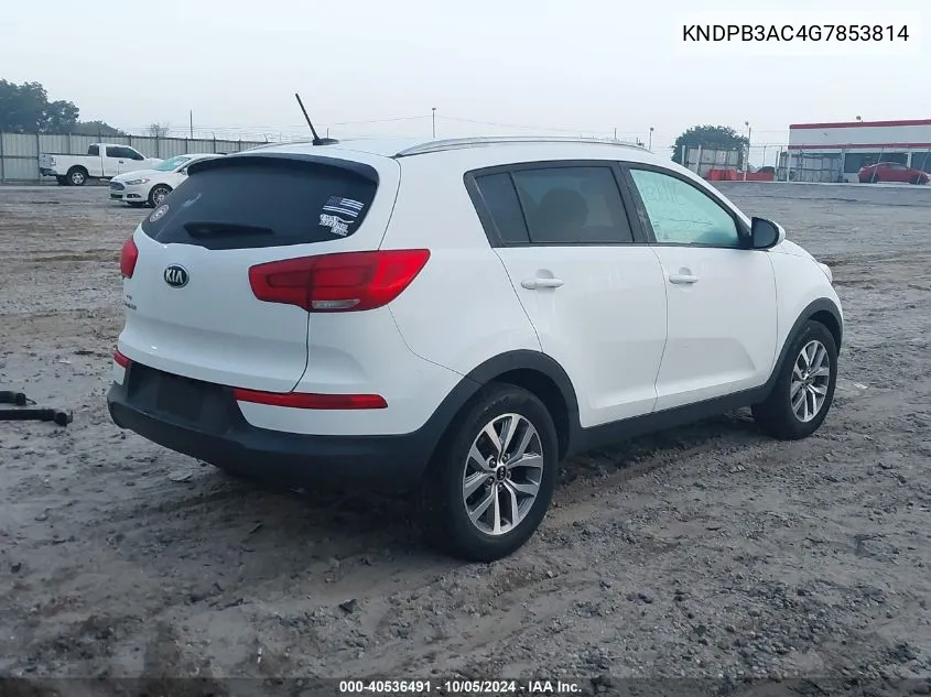 2016 Kia Sportage Lx VIN: KNDPB3AC4G7853814 Lot: 40536491