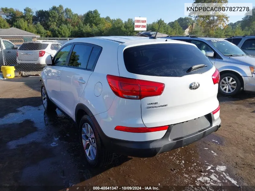 KNDPBCAC8G7827278 2016 Kia Sportage Lx