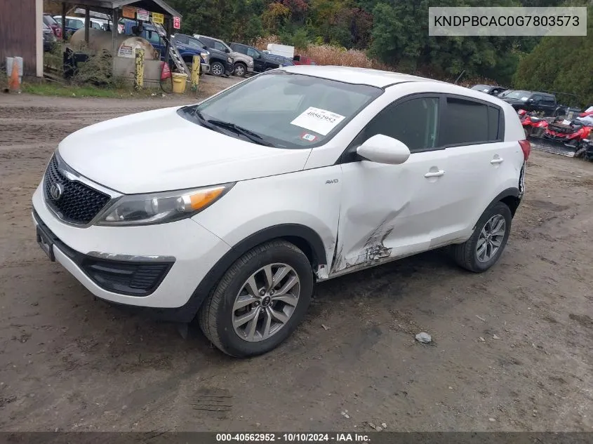 KNDPBCAC0G7803573 2016 Kia Sportage Lx