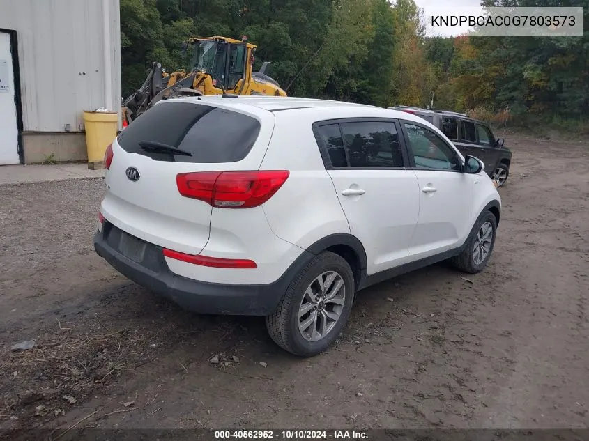 KNDPBCAC0G7803573 2016 Kia Sportage Lx