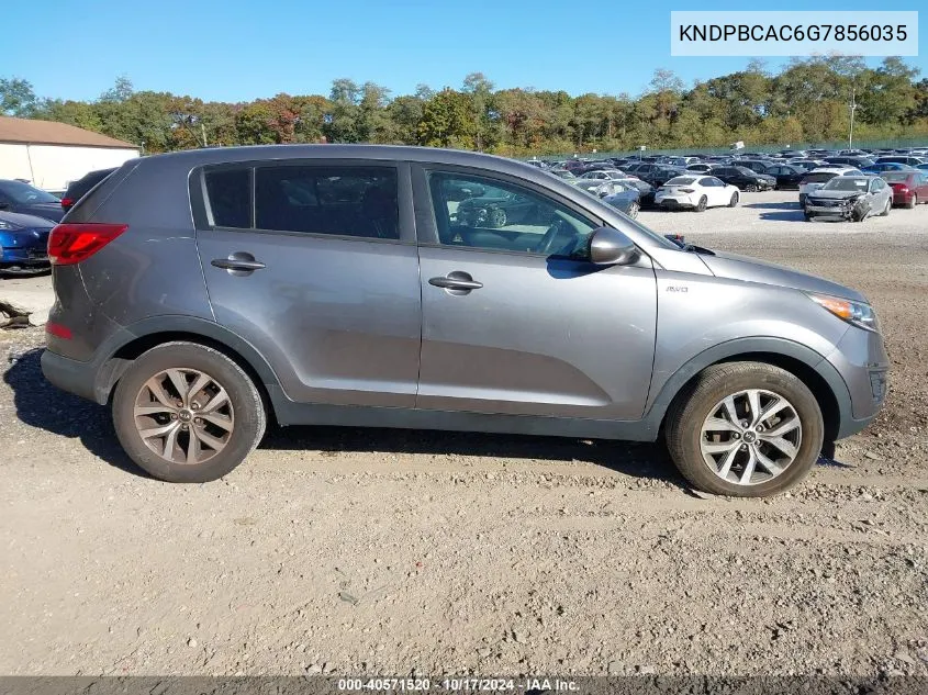 2016 Kia Sportage Lx VIN: KNDPBCAC6G7856035 Lot: 40571520