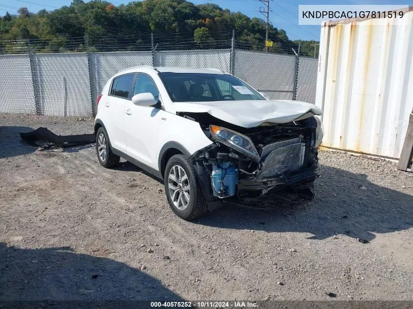 KNDPBCAC1G7811519 2016 Kia Sportage Lx