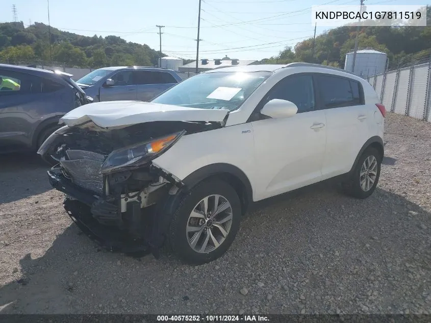 KNDPBCAC1G7811519 2016 Kia Sportage Lx