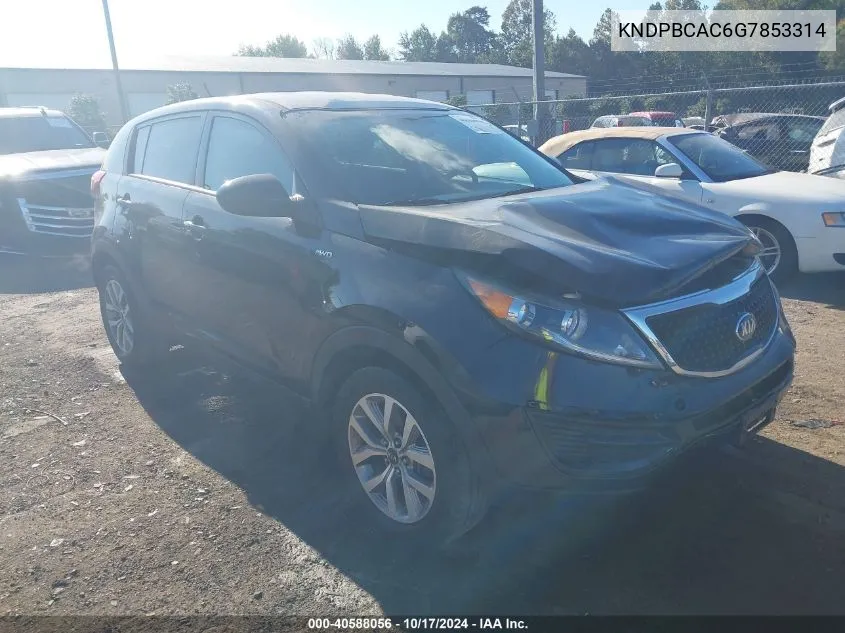 2016 Kia Sportage Lx VIN: KNDPBCAC6G7853314 Lot: 40588056