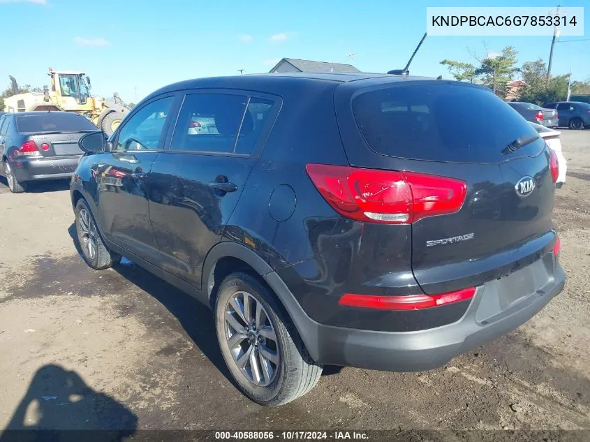 2016 Kia Sportage Lx VIN: KNDPBCAC6G7853314 Lot: 40588056