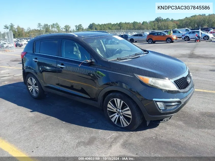 2016 Kia Sportage Ex VIN: KNDPC3AC3G7845586 Lot: 40603169