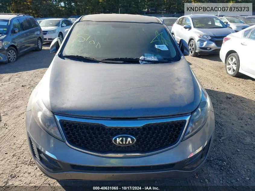 2016 Kia Sportage Lx VIN: KNDPBCAC0G7875373 Lot: 40631065