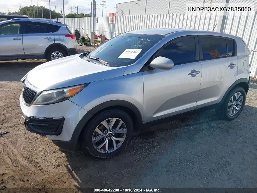 2016 Kia Sportage Lx VIN: KNDPB3ACXG7835060 Lot: 40642208