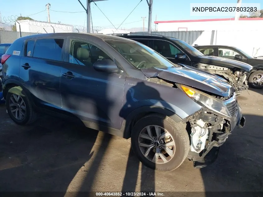 KNDPBCAC2G7803283 2016 Kia Sportage Lx