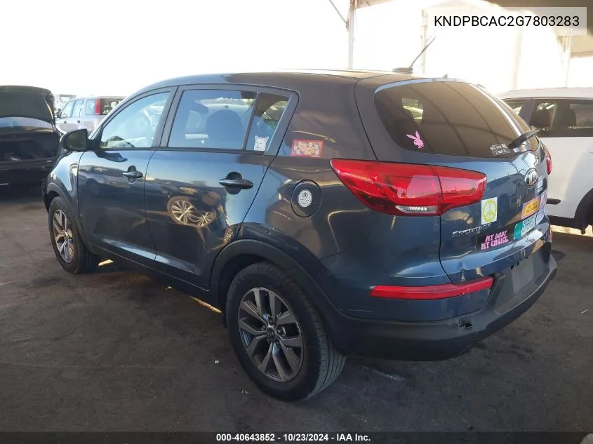 KNDPBCAC2G7803283 2016 Kia Sportage Lx