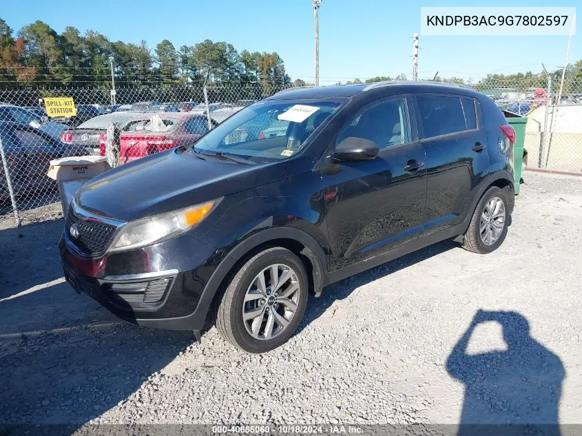 2016 Kia Sportage Lx VIN: KNDPB3AC9G7802597 Lot: 40655060