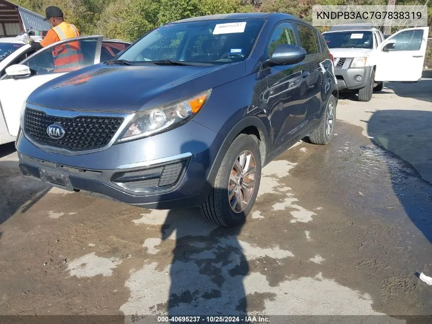 2016 Kia Sportage Lx VIN: KNDPB3AC7G7838319 Lot: 40695237