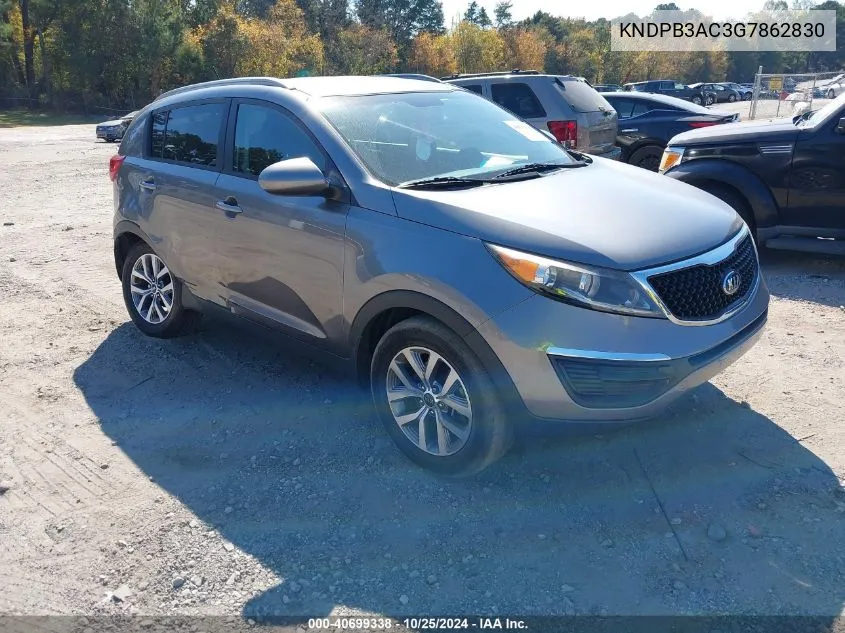 2016 Kia Sportage Lx VIN: KNDPB3AC3G7862830 Lot: 40699338