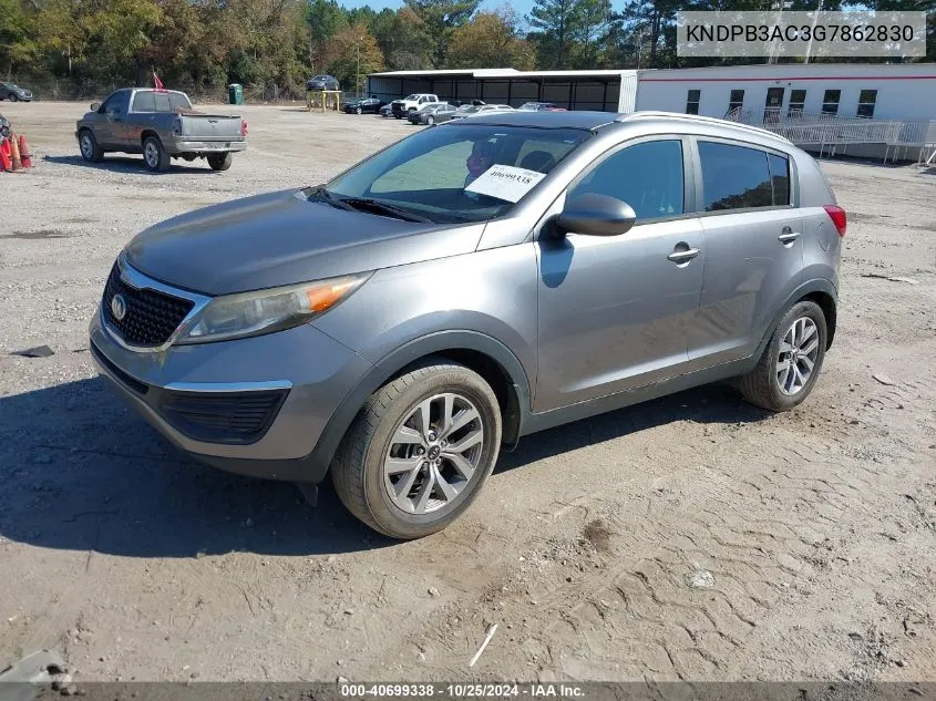 2016 Kia Sportage Lx VIN: KNDPB3AC3G7862830 Lot: 40699338