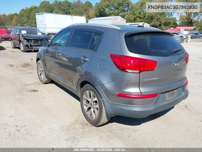 2016 Kia Sportage Lx VIN: KNDPB3AC3G7862830 Lot: 40699338