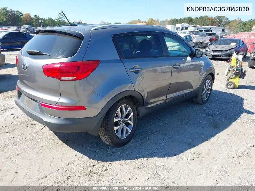 2016 Kia Sportage Lx VIN: KNDPB3AC3G7862830 Lot: 40699338