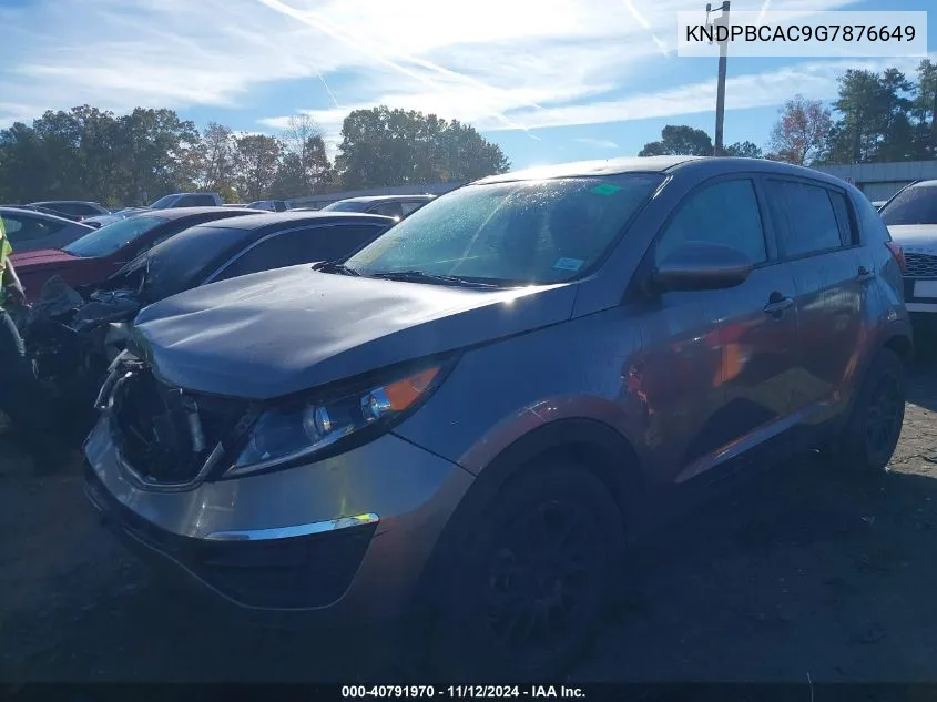 2016 Kia Sportage Lx VIN: KNDPBCAC9G7876649 Lot: 40791970