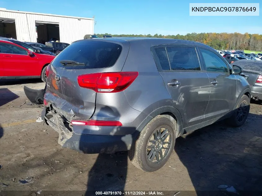 2016 Kia Sportage Lx VIN: KNDPBCAC9G7876649 Lot: 40791970