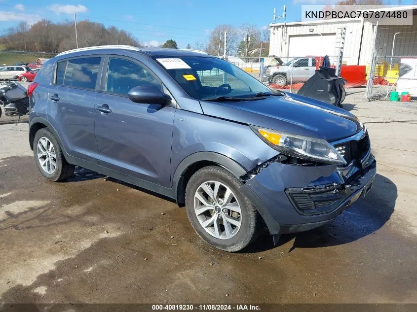 2016 Kia Sportage Lx VIN: KNDPBCAC7G7874480 Lot: 40819230