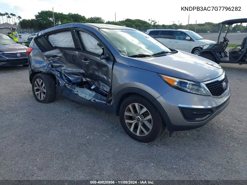 2016 Kia Sportage Lx VIN: KNDPB3AC7G7796282 Lot: 40820956