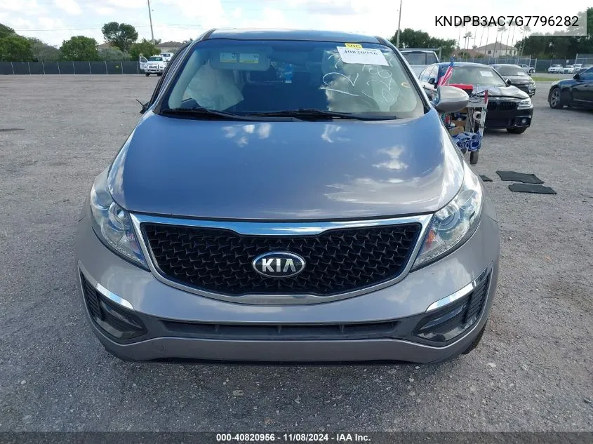 2016 Kia Sportage Lx VIN: KNDPB3AC7G7796282 Lot: 40820956