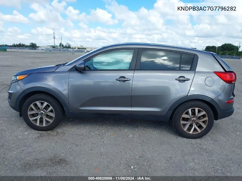 2016 Kia Sportage Lx VIN: KNDPB3AC7G7796282 Lot: 40820956