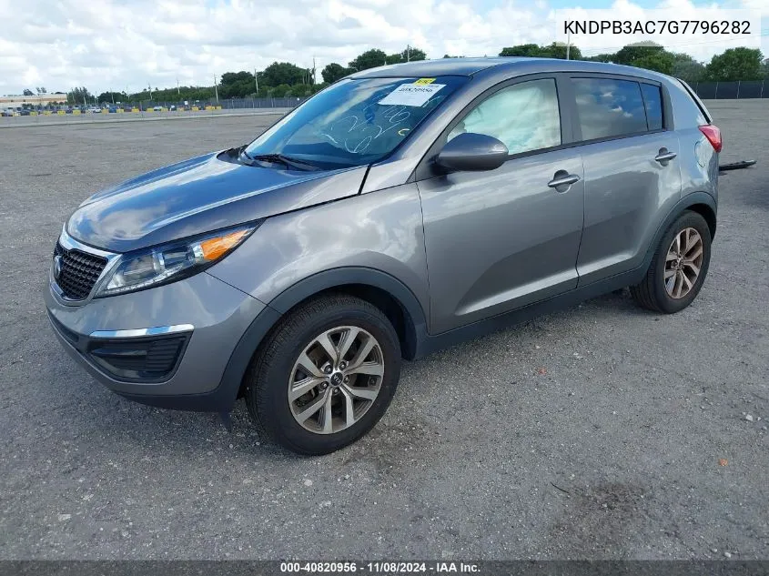 2016 Kia Sportage Lx VIN: KNDPB3AC7G7796282 Lot: 40820956