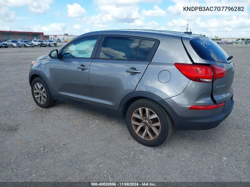 2016 Kia Sportage Lx VIN: KNDPB3AC7G7796282 Lot: 40820956