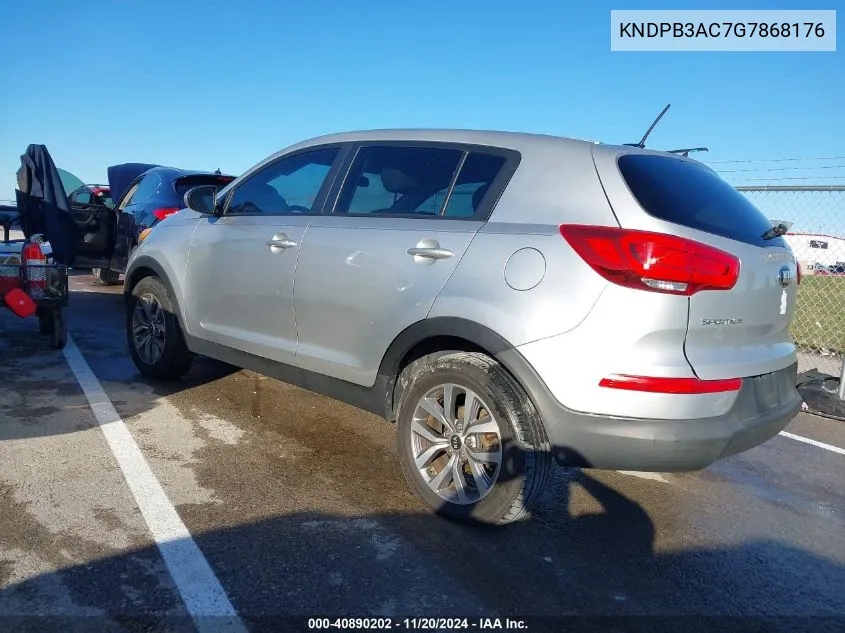 2016 Kia Sportage Lx VIN: KNDPB3AC7G7868176 Lot: 40890202