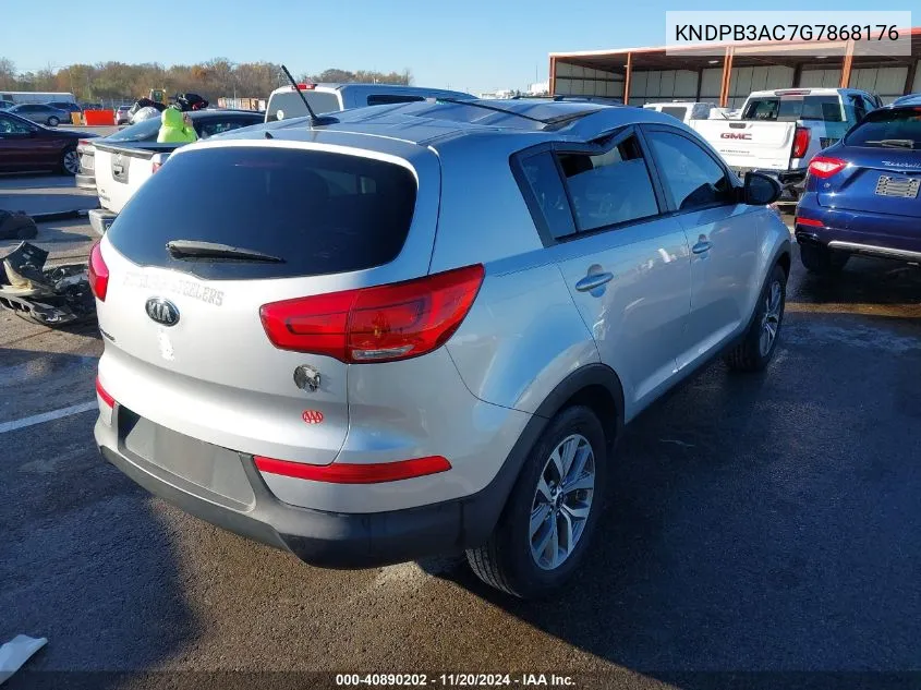 2016 Kia Sportage Lx VIN: KNDPB3AC7G7868176 Lot: 40890202