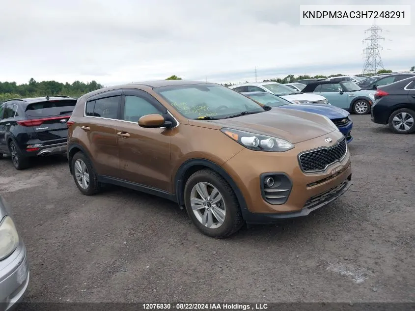 KNDPM3AC3H7248291 2017 Kia Sportage