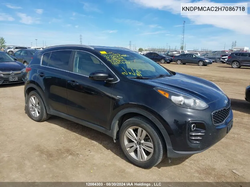 2017 Kia Sportage VIN: KNDPMCAC2H7086718 Lot: 12084303