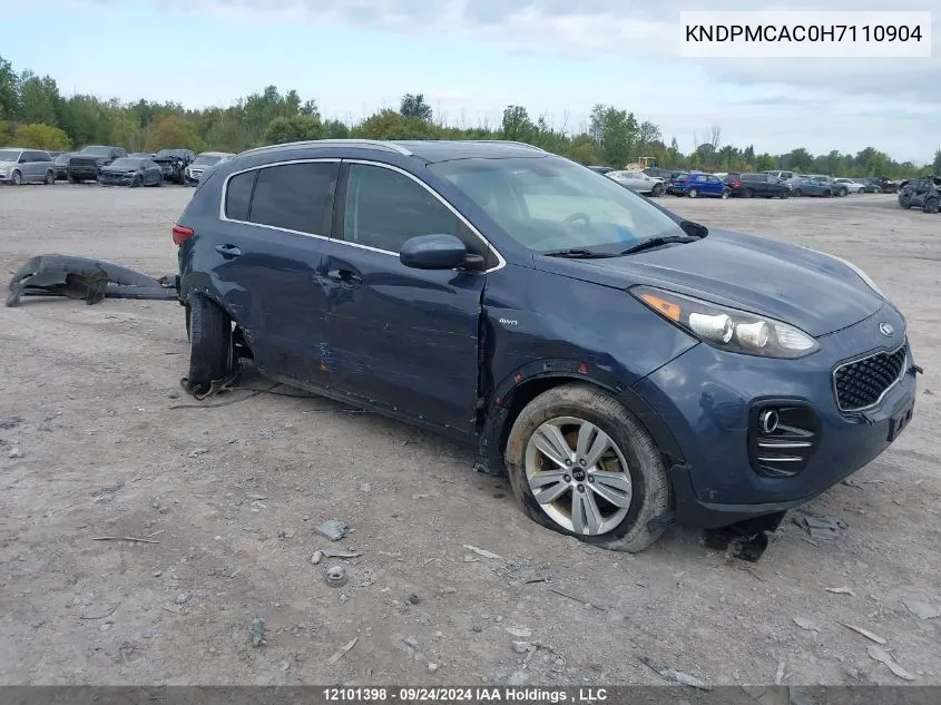 2017 Kia Sportage VIN: KNDPMCAC0H7110904 Lot: 12101398