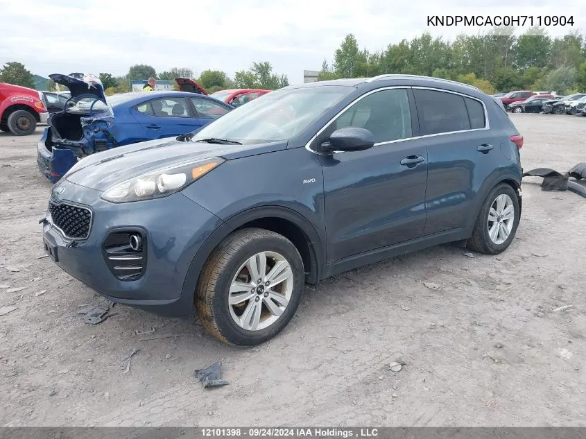 2017 Kia Sportage VIN: KNDPMCAC0H7110904 Lot: 12101398